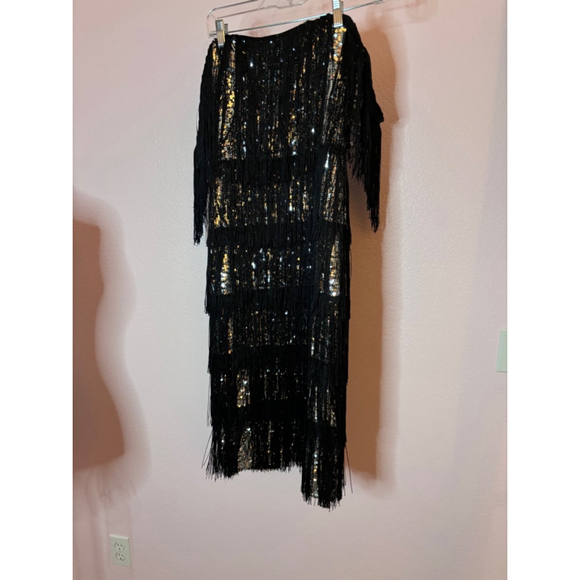 Women Dress the Population Dress Black Silver S - Picture 4 of 7